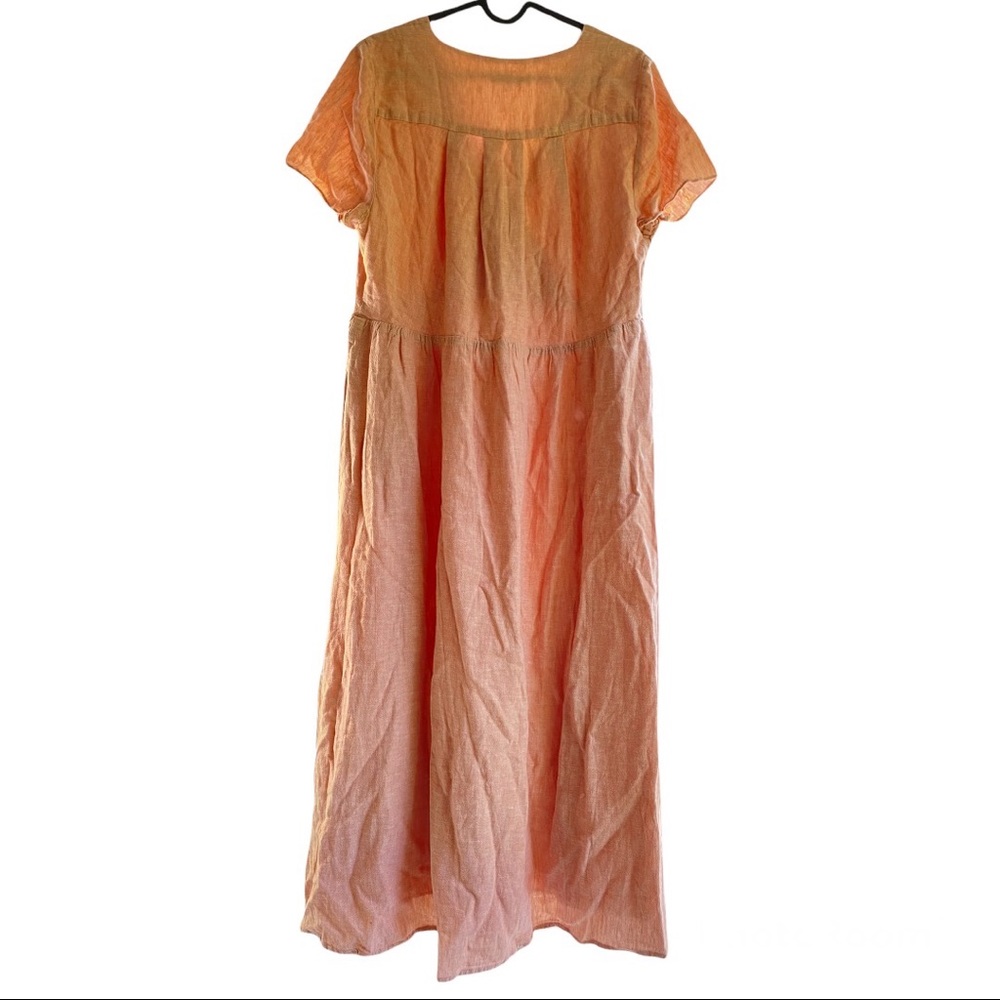 NWT Madewell Linen-Blend Clara Midi Dress size M - Picture 11 of 13